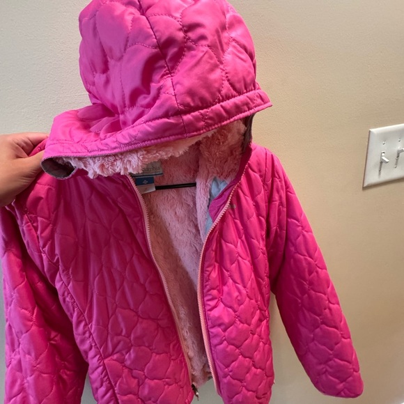 Columbia Kids Pink Quilted Puffer Jacket - Picture 3 of 4